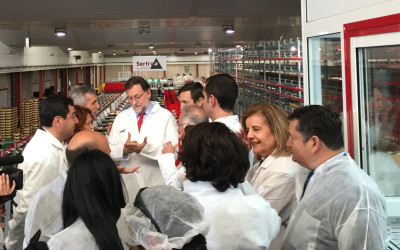 Mr. Mariano Rajoy visits CASI instalations, fully automated by Serfruit.